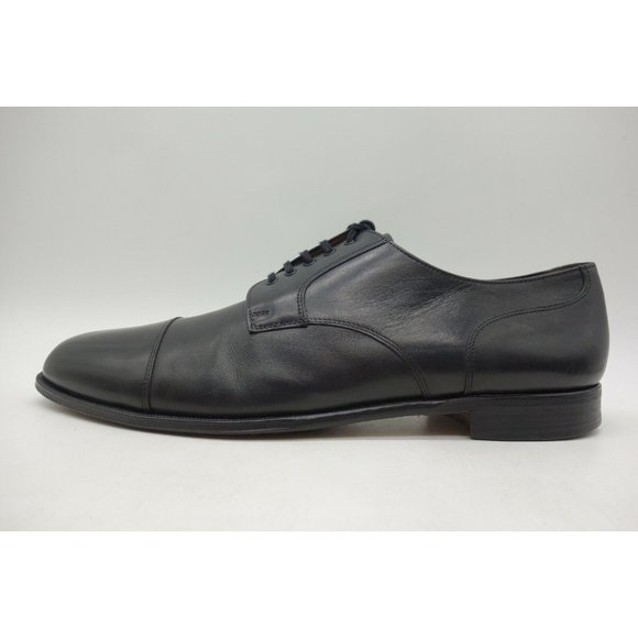 Nordstrom Italian Premier Black Leather Cap Toe Lace Up Oxford Shoes Men\'s 12 D main image 12